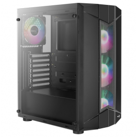 Aerocool sentinel rgb usb 3.0 cristal templado negra