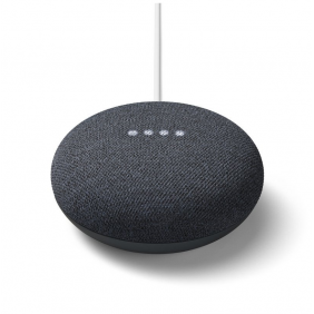 Google nest mini altavoz inteligente con asistente carbón