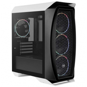 Aerocool aero one mini eclipse cristal templado usb 3.1 rgb blanca