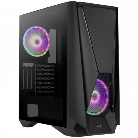 Aerocool visor cristall temperat usb 3.1 rgb negra