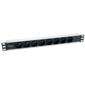 Equip regleta 8 preses per a rack 19" 1u negre