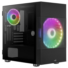 Aerocool atomic argb cristall temperat usb 3.0 negra