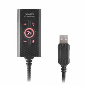 Mars gaming msc2 tarjeta de sonido externa 71 usb negra