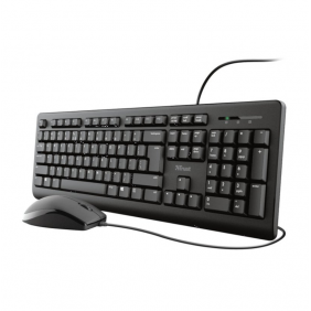 Trust tkm-250 pack ratón y teclado negros layout internacional