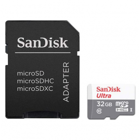 Sandisk ultra microsdhc 32gb uhs-i classe 10 + adaptador sd