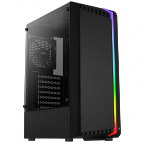 Aerocool bionic v1 rgb cristal templado usb 3.0 negra