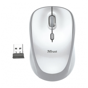 Trust yvi wireless ratón inalámbrico 1600dpi plata