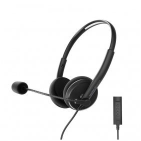 Energy sistem headset office 2 auriculares con microfono y mando negros