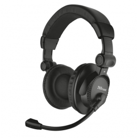 Trust com headset auriculars amb micròfon negre