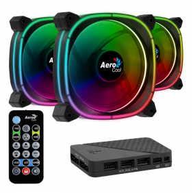 Aerocool astre 12 pro rgb pack 3 ventiladors 120mm