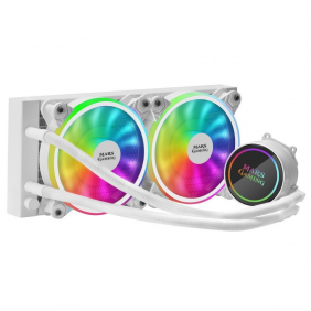 Mars gaming ml240 dual argb kit de refrigeración líquida blanco