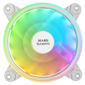 Mars gaming mfx ventilador argb dual 120mm blanc