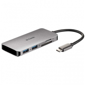 D-link dub-m610 hub 6 en 1 lector sd/microsd/hdmi 4k/usb-c/usb 3.0