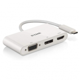 D-link dub-v310 hub usb-c a hdmi/displayport/vga