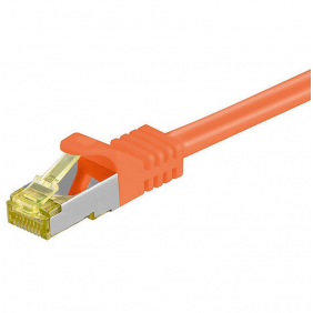 Equip cable de red rj45 s/ftp apantallado libre de halógenos cat.6a naranja 1m