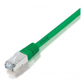 Equip cable de red rj45 f/utp cat.5e verde 1m