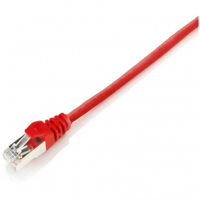 Equip cable de red rj45 f/utp cat.5e rojo 1m