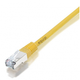 Equip cable de xarxa rj45 f/utp cat.5e groc 1m