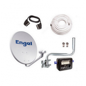 Engel kit satélite antena 60cm + lnb + satfinder + accesorios