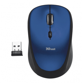 Trust yvi wireless ratón inalámbrico 1600dpi azul
