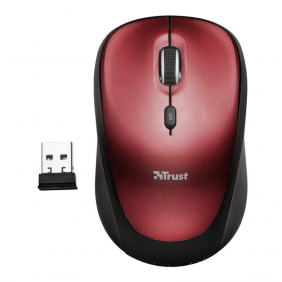 Trust yvi wireless ratolí sense fil 1600dpi vermell
