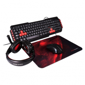 Mars gaming mrcp1 combo gaming teclado + ratón + auriculares + alfombrilla