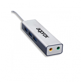 Approx adaptador usb sound card + usb 3.0 hub