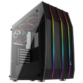 Aerocool klaw rgb cristal templado usb 3.0 negra