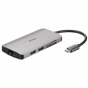 D link dub m810 hub 8 en 1 lector sd microsd hdmi 4k usb c usb 30 rj45