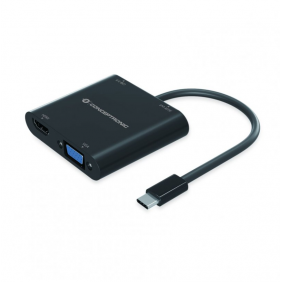Conceptronic donn09 adaptador usb-c a hdmi/vga/dp/jack 3.5