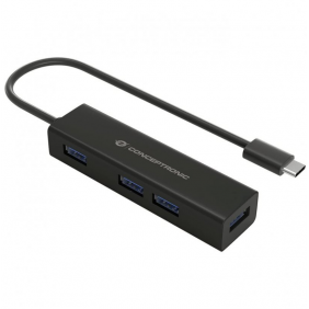 Conceptronic hubbies07b hub 4x usb 3.0 alumini negre