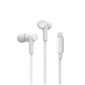 Belkin rockstar auriculares lightning blancos