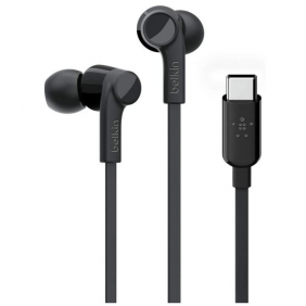 Belkin rockstar auriculares usb-c negros