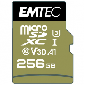 Emtec speedin pro microsdxc 256gb clase 10 u3 v30 uhs-i + adaptador sd