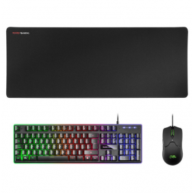 Mars gaming mcpx combo gaming teclado + ratón + alfombrilla xxl