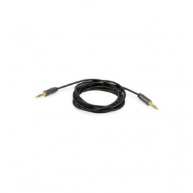 Equip cable audio mini jack 3.5mm macho/macho metálico 2.5m negro