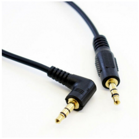 Equip cable audio mini jack 3.5mm macho a  mini jack 3.5mm macho acodado 2.5m negro