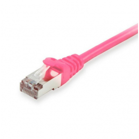 Equip cable de red platinum s/ftp libre de halógenos cat 6a 1m rosa