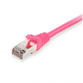 Equip cable de red platinum s/ftp libre de halógenos cat 6a 0.5m rosa