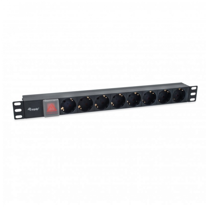 Regleta con interruptor ngs surge pole 800/ 8 tomas de corriente/ negra