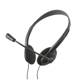 Trust hs-100 auriculares con micrófono para chat negros