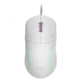 Mars gaming mmprow ratolí gaming rgb 32000 dpi blanc