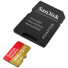 Sandisk extreme microsdxc 400gb clase 10 u3 v30 a2 + adaptador sd