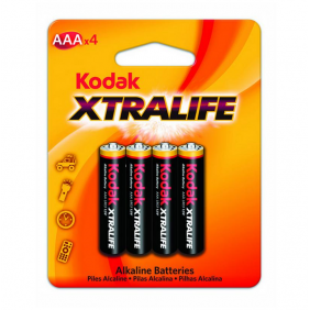 Kodak xtralife pack 4 pilas alcalinas aaa lr03