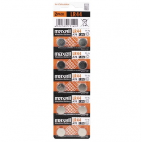 Maxell lr44 pack 10 pilas de botón 1.5v