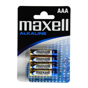 Maxell pack 4 piles alcalines lr03 aaa 1.5v