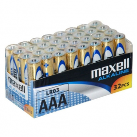 Maxell alkaline pack pilas aaa lr03 32 unidades
