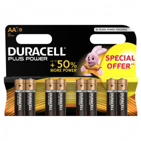 Duracell plus lr06 pack 8 pilas alcalinas aa 1.5v