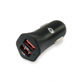 Conceptronic cargador de coche 2xusb 4.8a negro