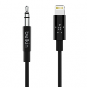 Belkin cable adaptador de lightning a 3.5mm 1.8m negro